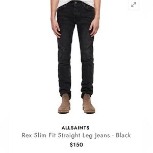 All SAINTS REX STONEWASH BLACK distress JEANS MEN’s size 32